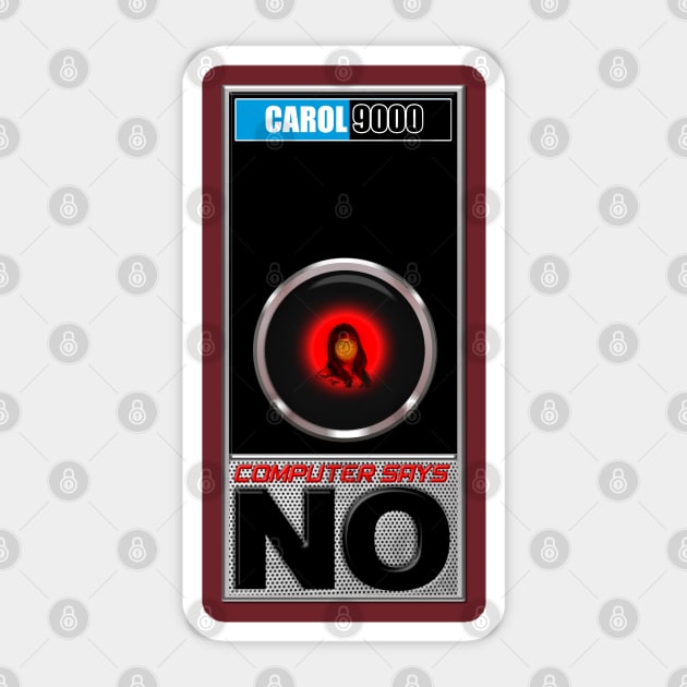 Hal and Carol Beer Computer Says No! Sticker by Meta Cortex